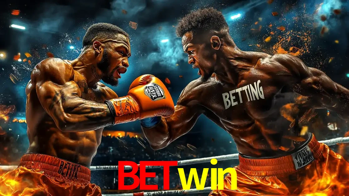 Dois boxeadores em uma luta intensa e explosiva, representando a adrenalina e as oportunidades de apostas em esportes de combate disponíveis na plataforma betwin.