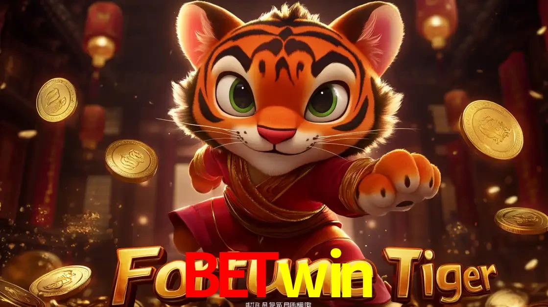 O carismático mascote do jogo de slot Fortune Tiger, um tigre fofo em pose de artes marciais, pronto para trazer sorte e multiplicadores de ganhos no cassino online betwin.