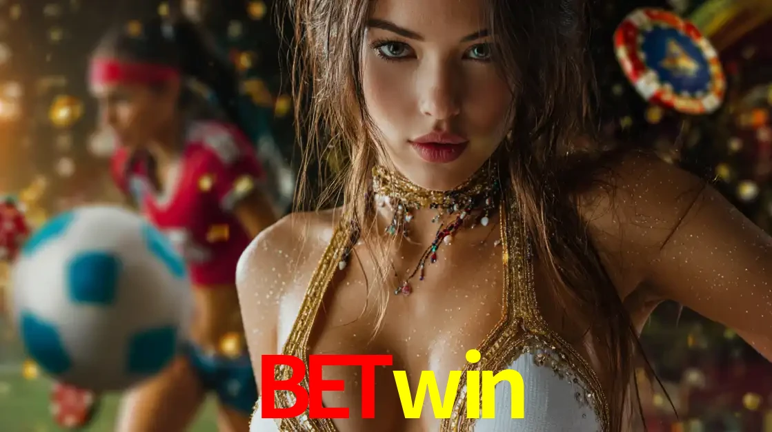 Mulher elegante representando a combinação de glamour e emoção das apostas esportivas, com uma jogadora de futebol ao fundo, destacando a ação no betwin.