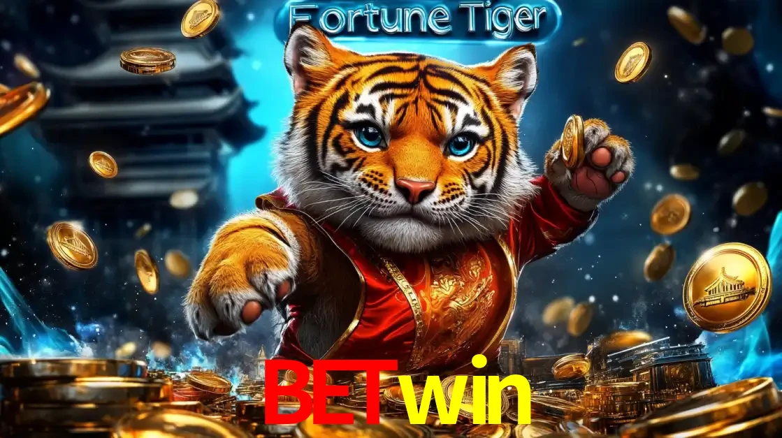 Imagem promocional do jogo de slot Fortune Tiger, com um tigre majestoso em traje tradicional cercado por uma fortuna em moedas de ouro, disponível agora no cassino betwin.